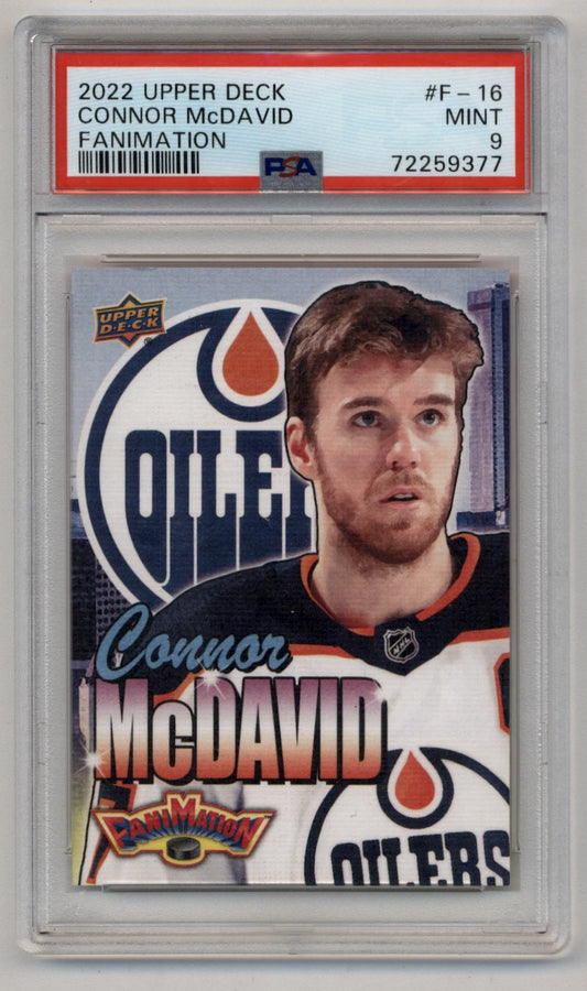 Connor McDavid 2022-23 Upper Deck Fanimation #F16 PSA 9 Mint