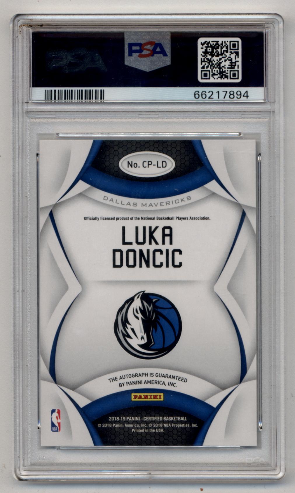 Luka Doncic 2018-19 Certified Potential Auto PSA 9 Mint Auto 10