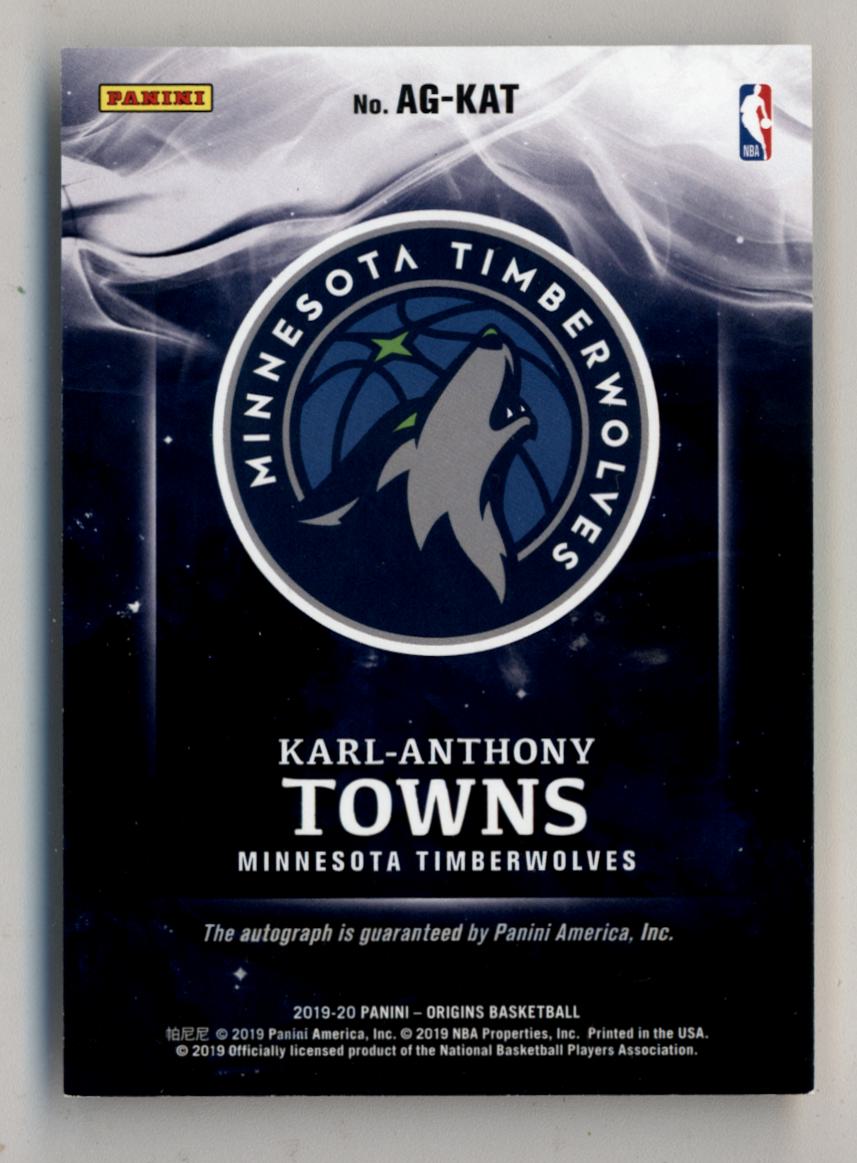 Karl-Anthony Towns 2019-20 Origins Green Auto 1/5 Auto