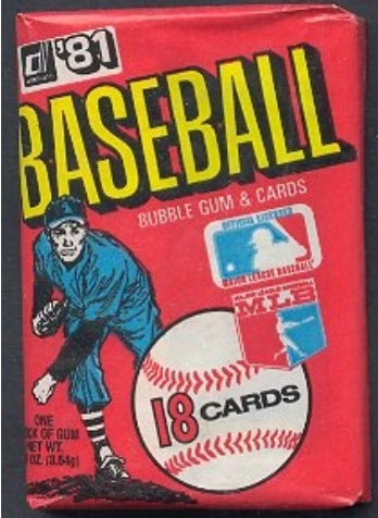 1981 Donruss Baseball Wax Pack