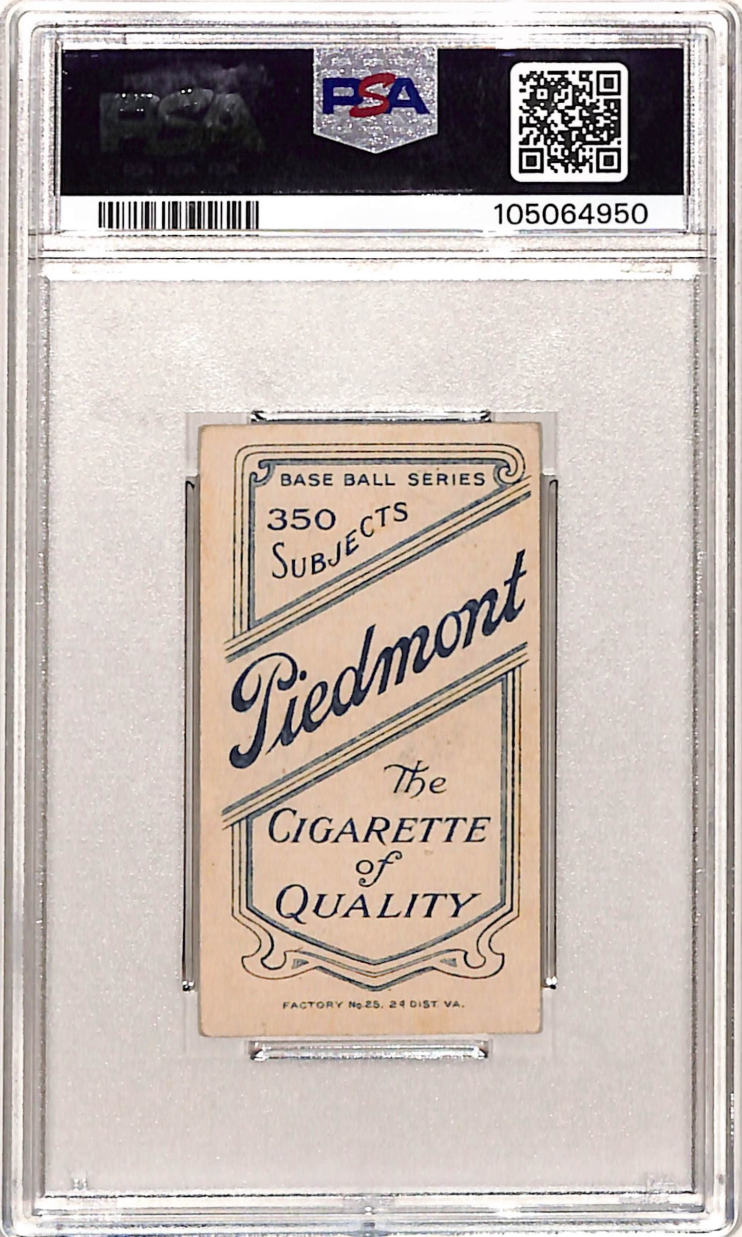 Gabby Street 1909-11 T206 Piedmont 350 PSA 2 Good