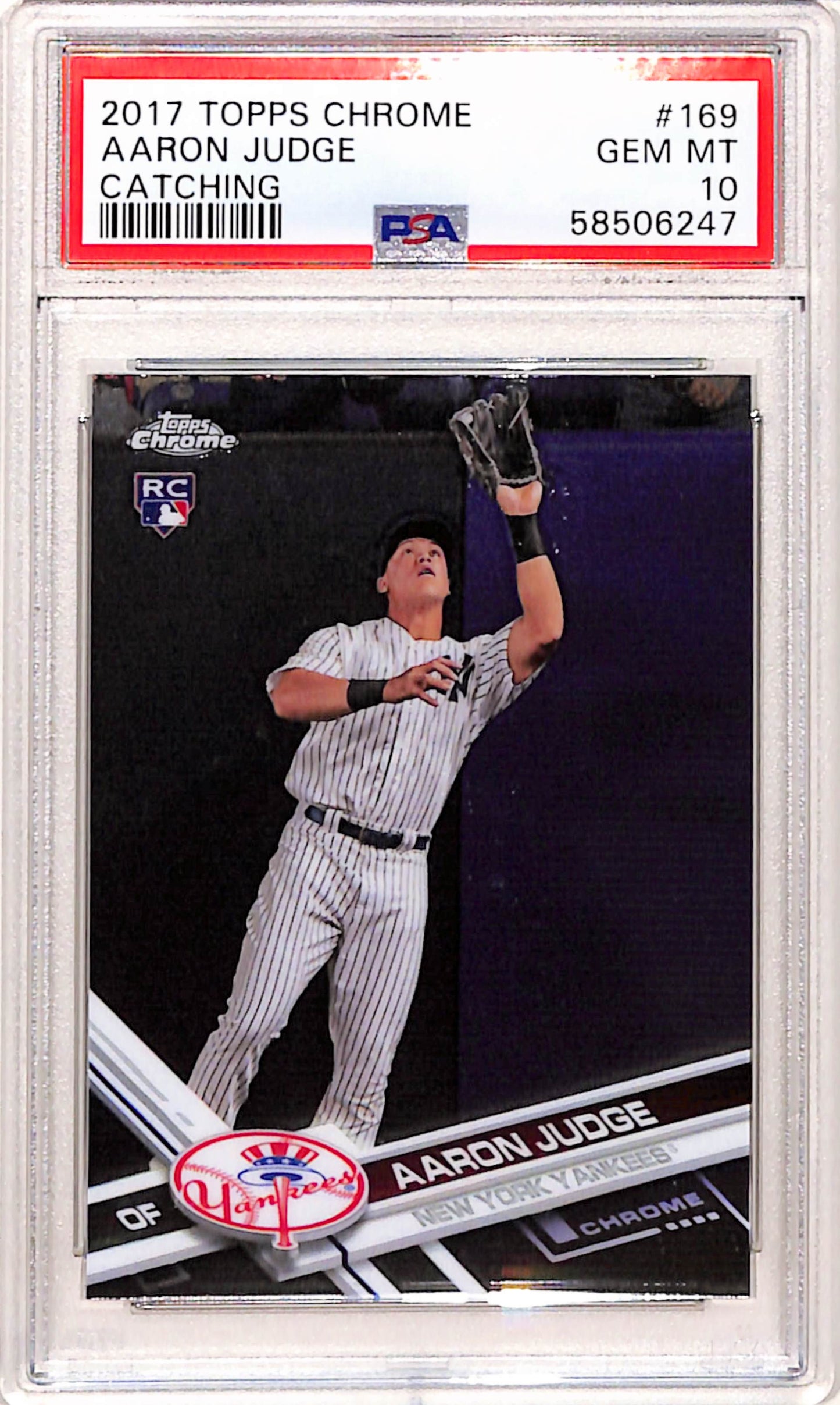 Aaron Judge 2017 Topps Chrome Rookie #169 PSA 10 Gem Mint