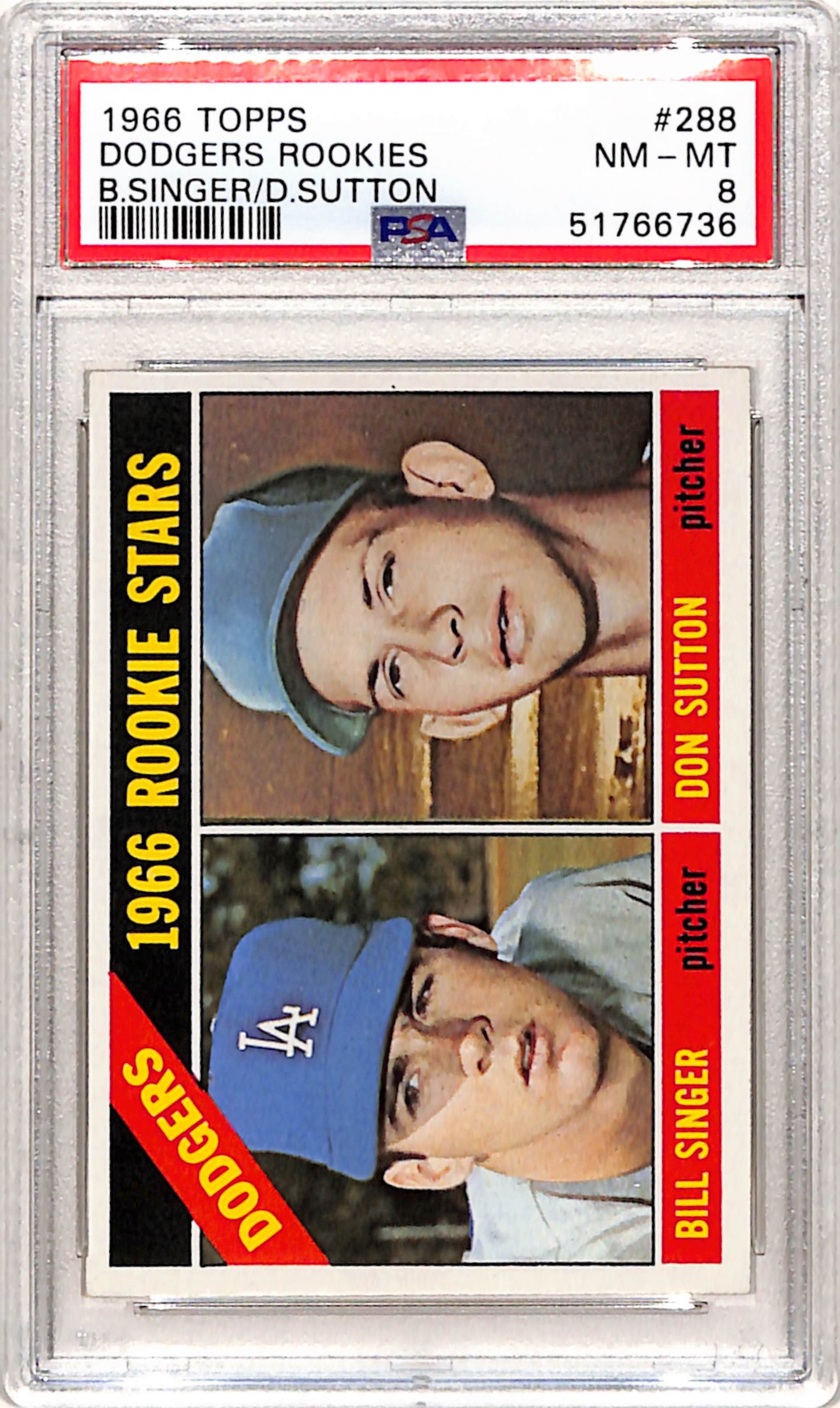 Don Sutton 1966 Topps Rookie #288 PSA 8 Nm-Mint