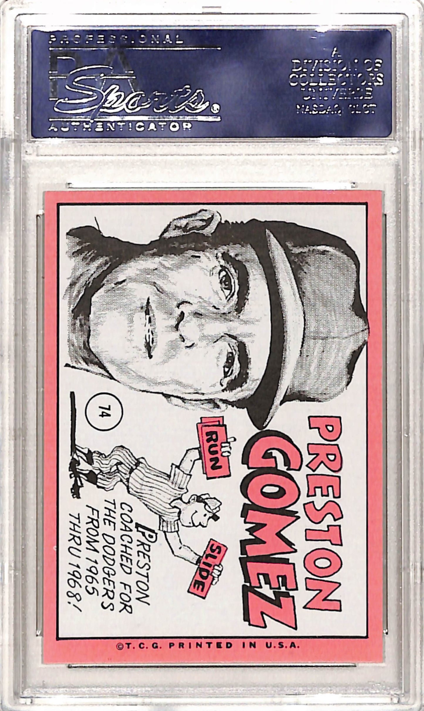 Preston Gomez 1969 Topps #74 PSA 10 Gem Mint