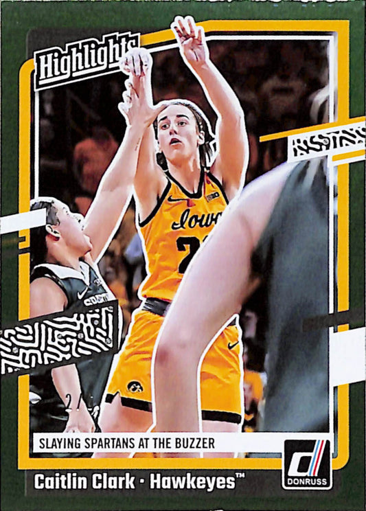 Caitlin Clark 2024 Donruss Highlight Green Foil #H7 #2/6