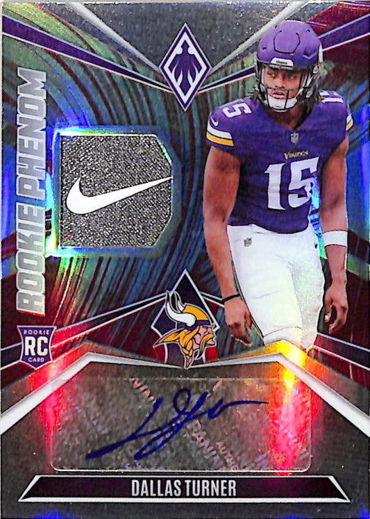 Dallas Turner 2024 Panini Phoenix Rookie Phenom Nike Swoosh Auto #3/6