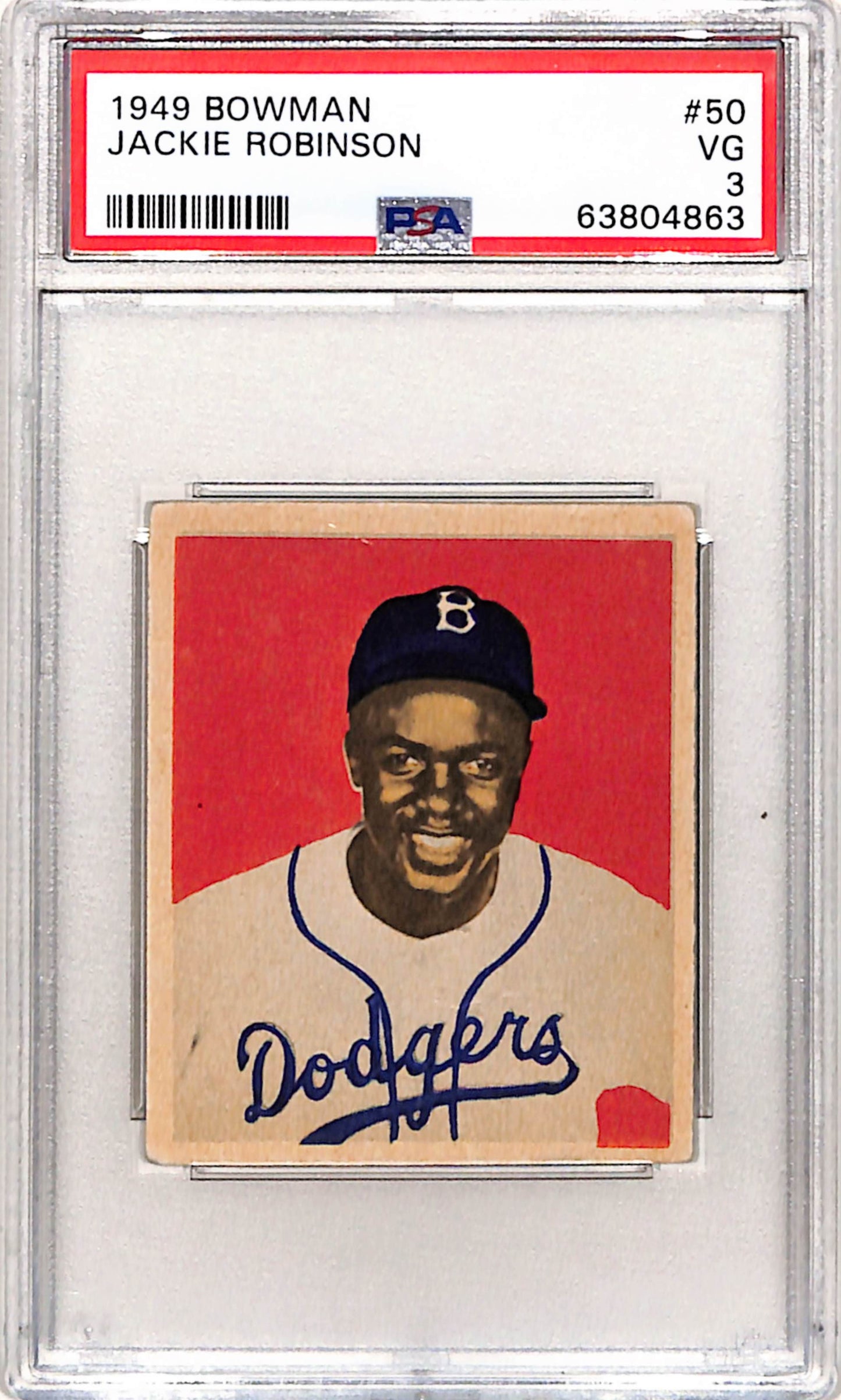 Jackie Robinson 1949 Bowman #50 PSA 3 Very Good