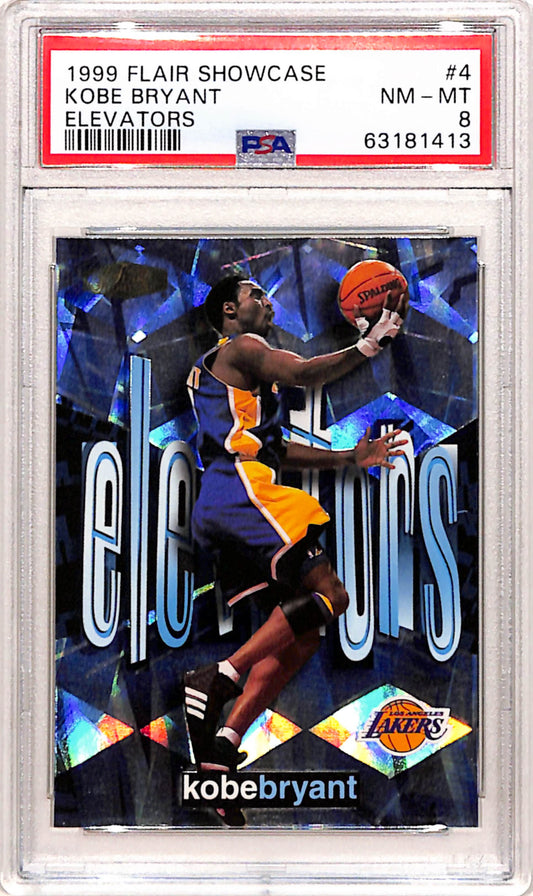 Kobe Bryant 1999 Flair Showcase Elevators #4 PSA 8 Nm-Mint