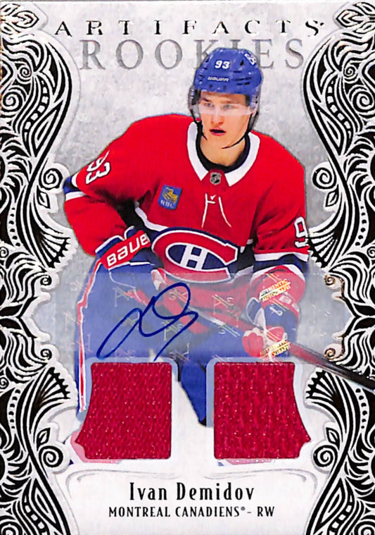 Ivan Demidov 2025 Upper Deck Artifacts Dual Jersey Auto Rookie #65/199