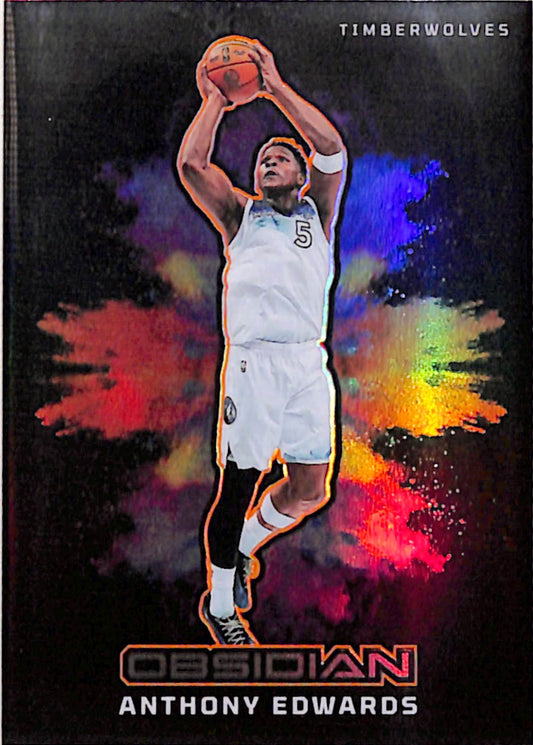 Anthony Edwards 2024 Panini Obsidan Black Color Blast #4