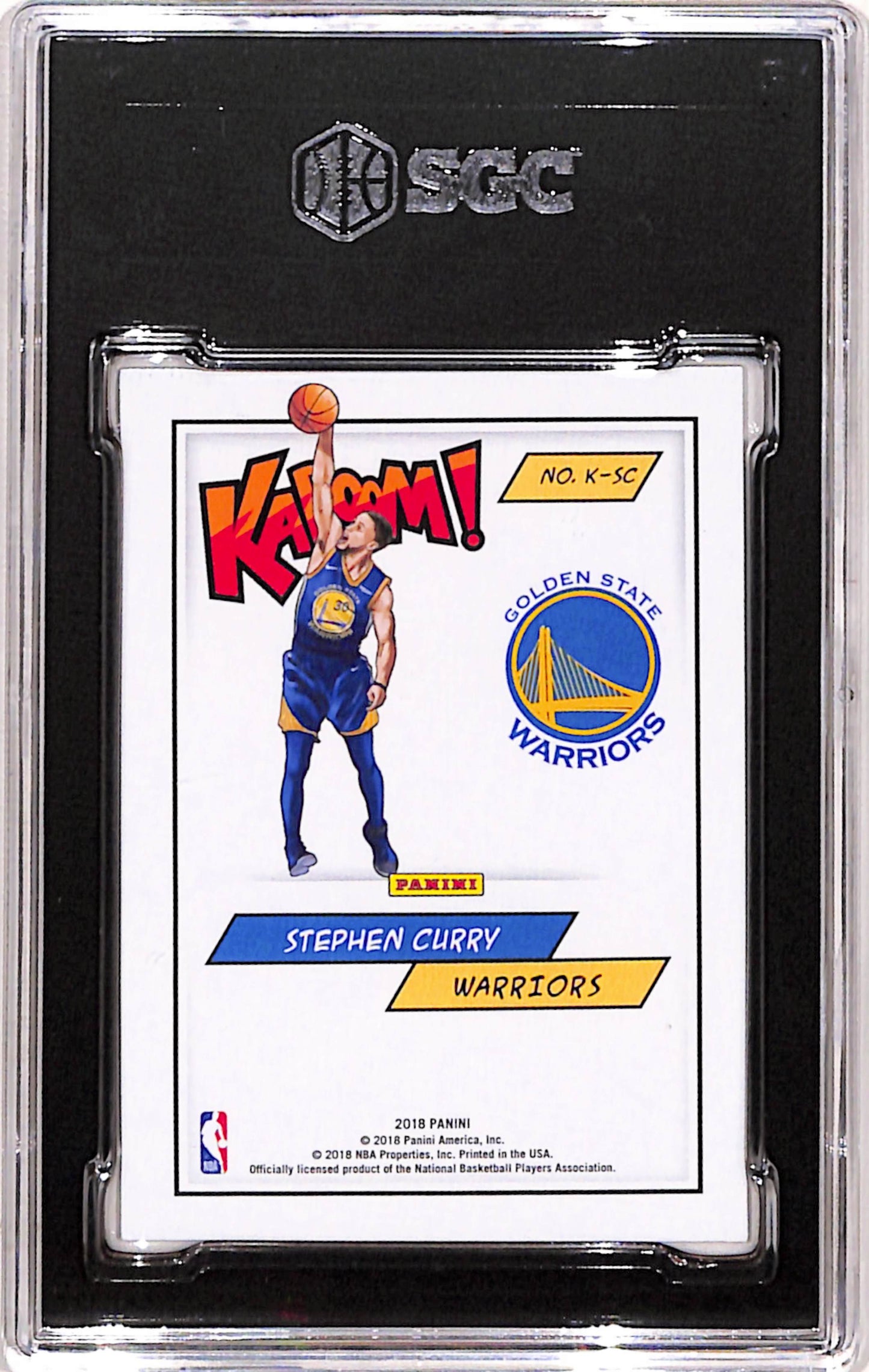 Steph Curry 2018 Panini Kaboom PSA 8 Nm-Mint