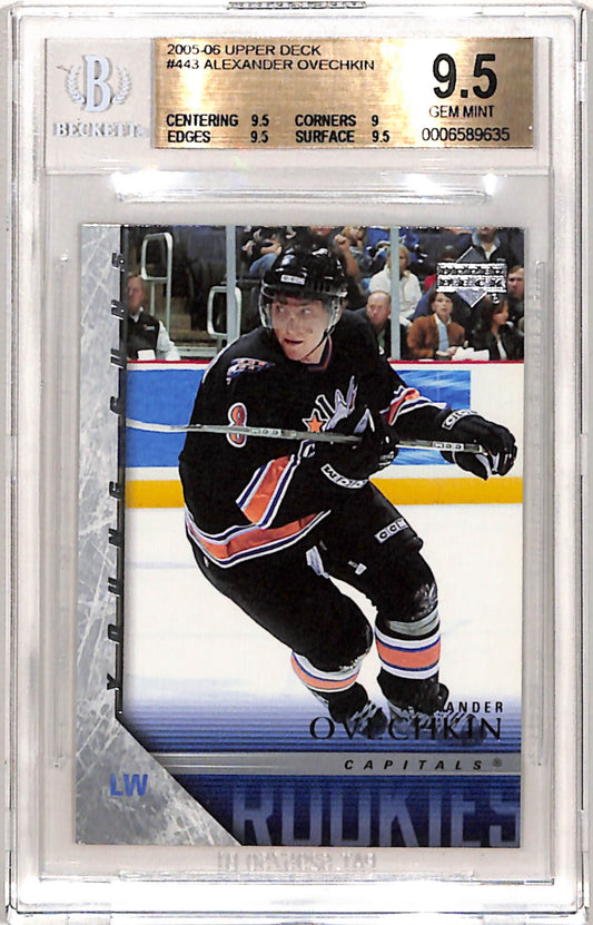 Alex Ovechkin 2005 Upper Deck Rookie #443 BGS 9.5 Gem Mint