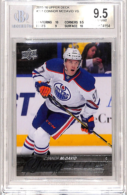 Connor McDavid 2015 Upper Deck Rookie #201 BGS 9.5 Gem Mint