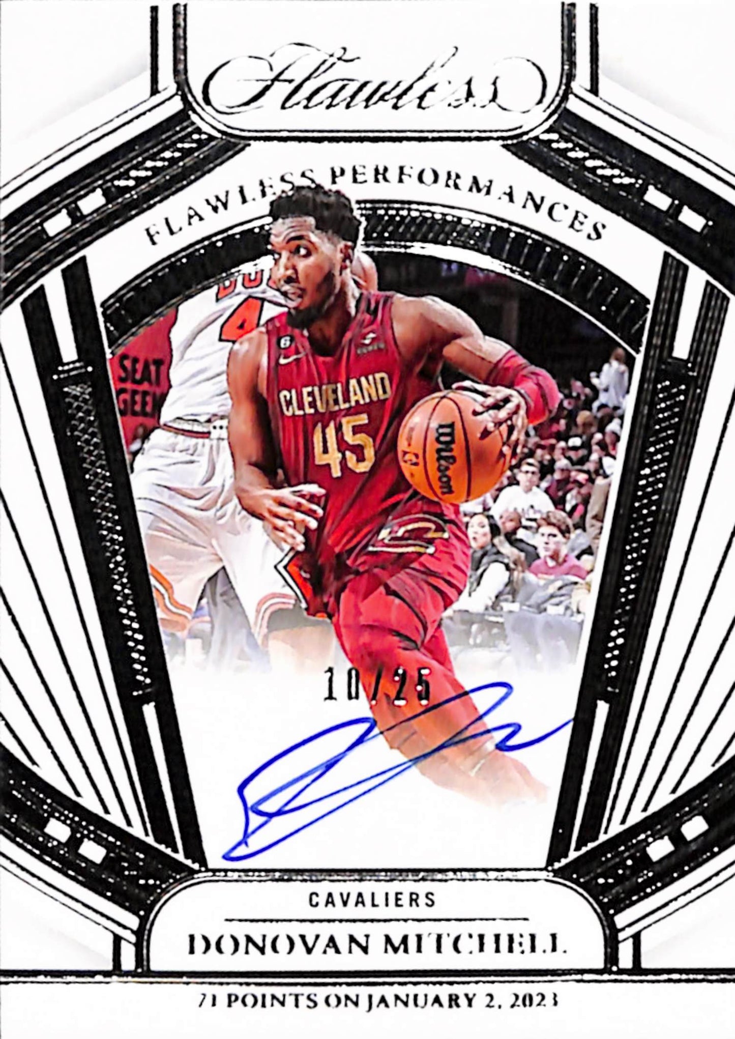 Donovan Mitchell 2023 Panini Flawless Performances Auto #10/25