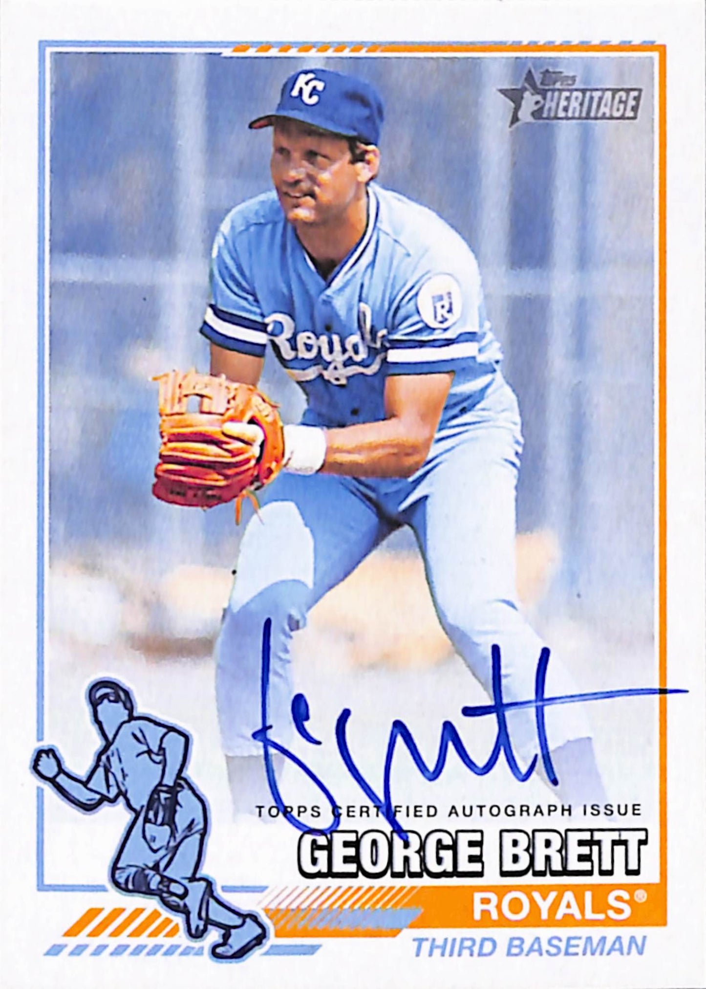 George Brett 2025 Topps Heritage Real One Redefined Auto #4/76