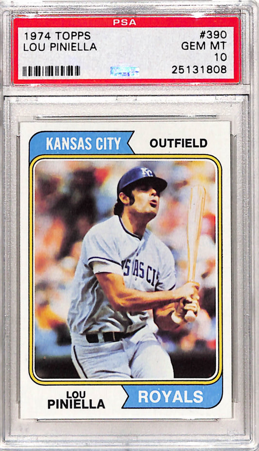 Lou Pinella 1974 Topps #390 PSA 10 Gem Mint