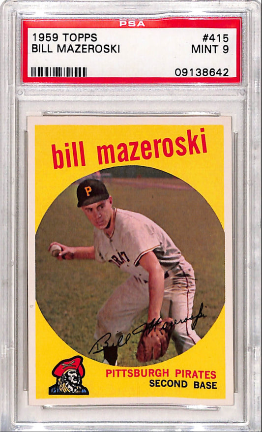 Bill Mazeroski 1959 Topps #415 PSA 9 Mint