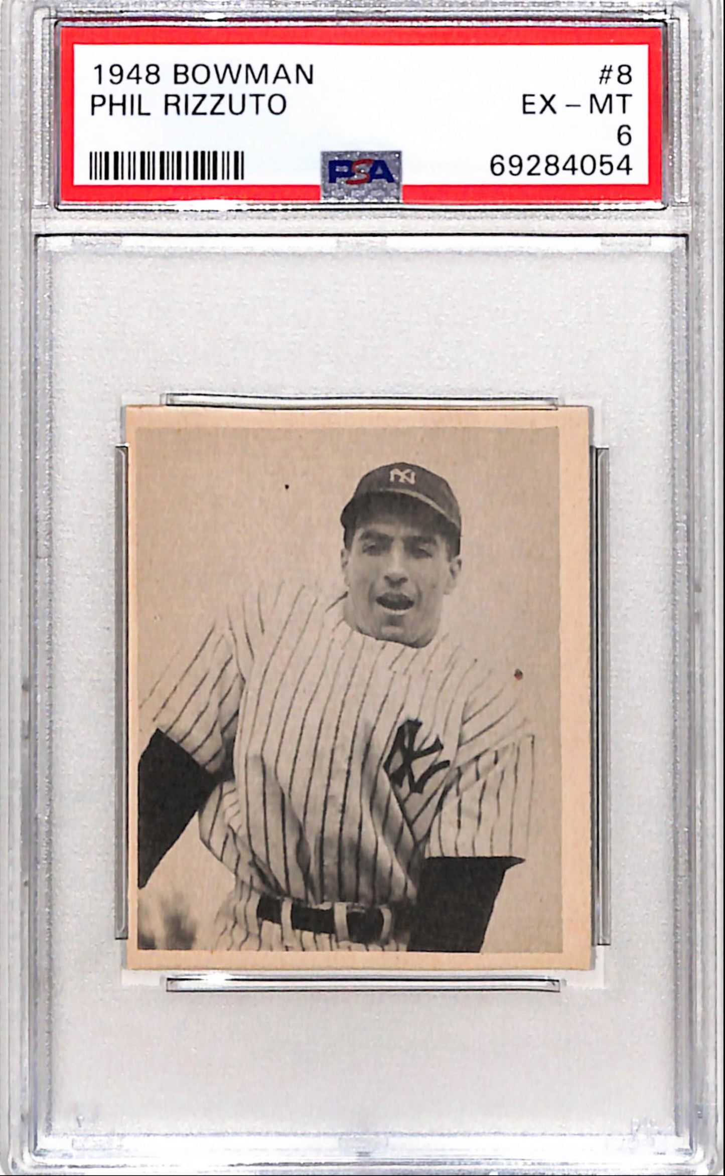 Phil Rizzuto 1948 Bowman #8 PSA 6 Ex-Mint