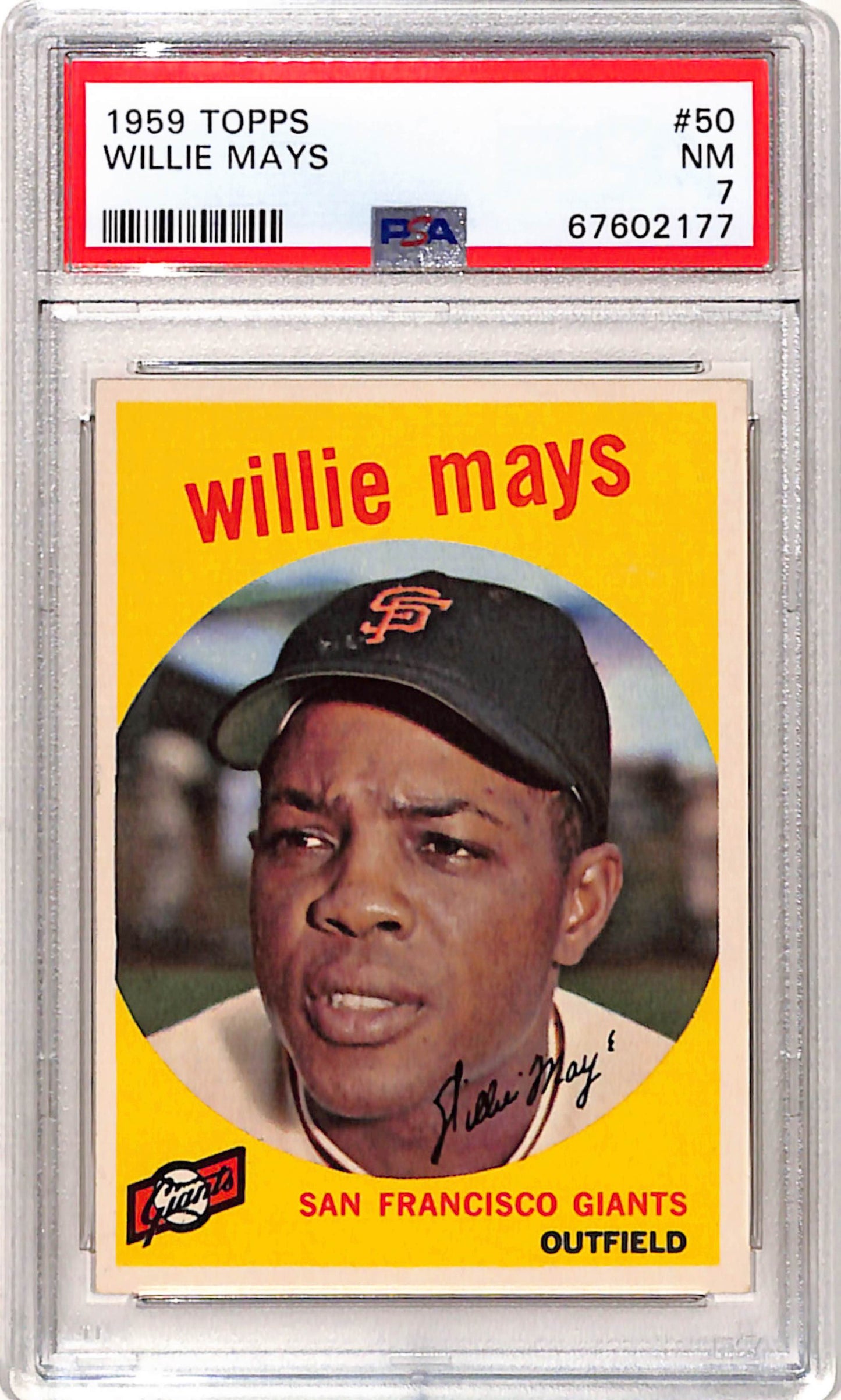 Willie Mays 1959 Topps #50 PSA 7 Near Mint
