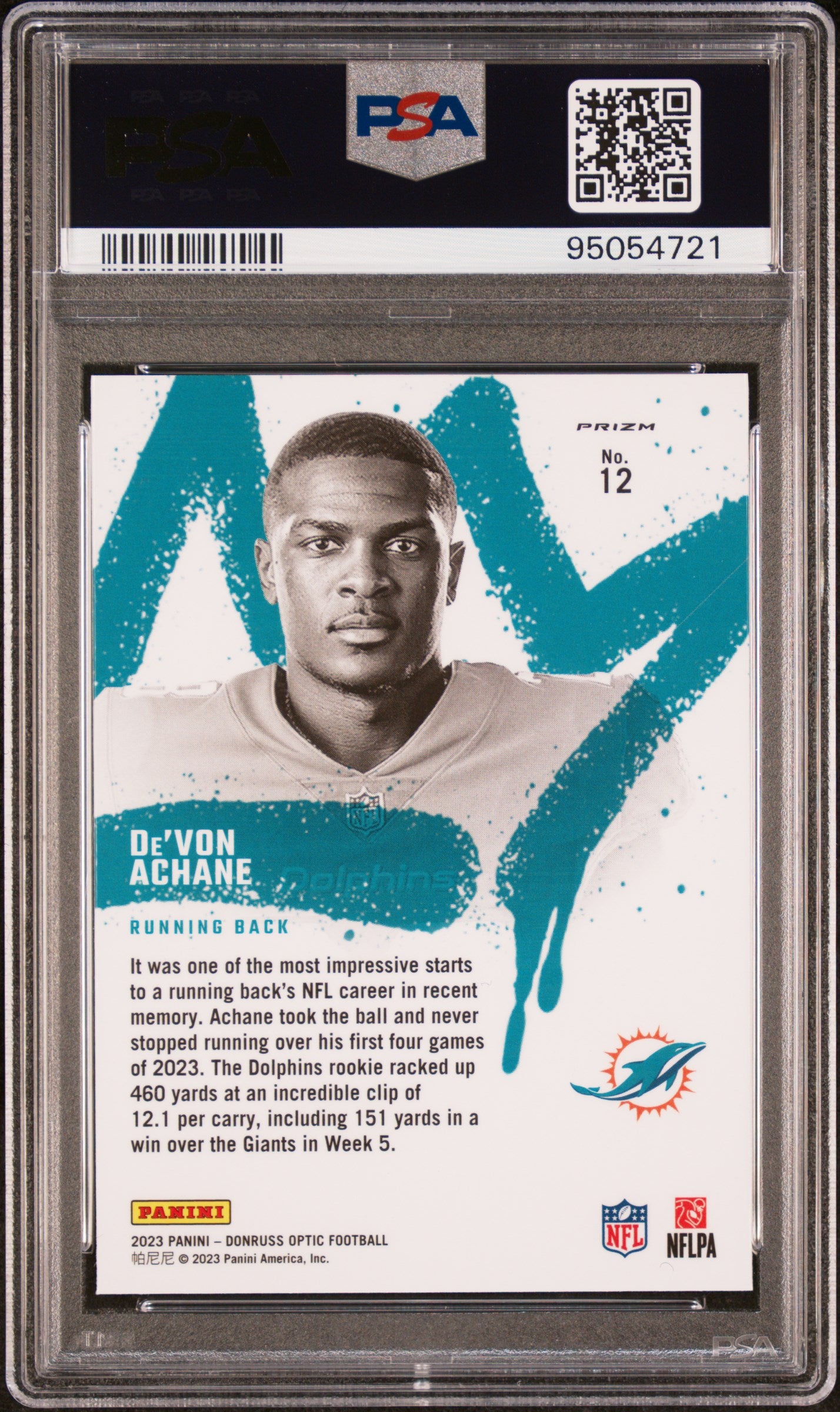 De'Von Achane 2023 Donruss Optic Rookie Kings PSA 10 Gem Mint