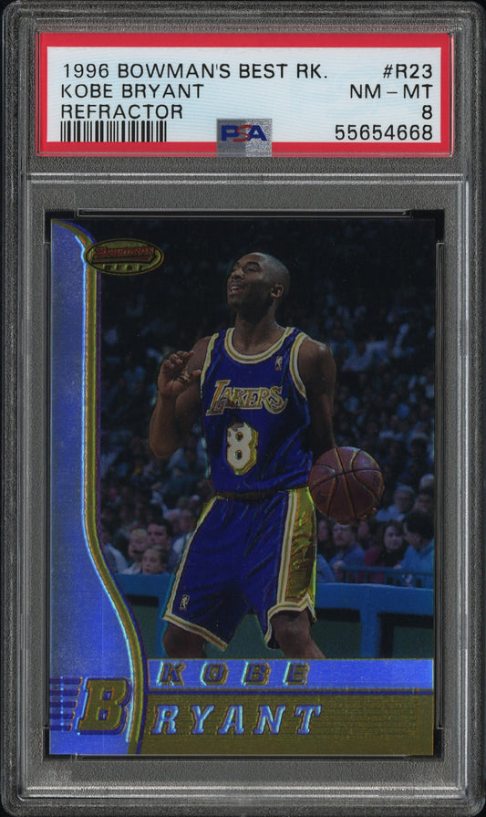 Kobe Bryant 1996 Bowmans Best Rookie #R23 Refractor PSA 8 Nm-Mint