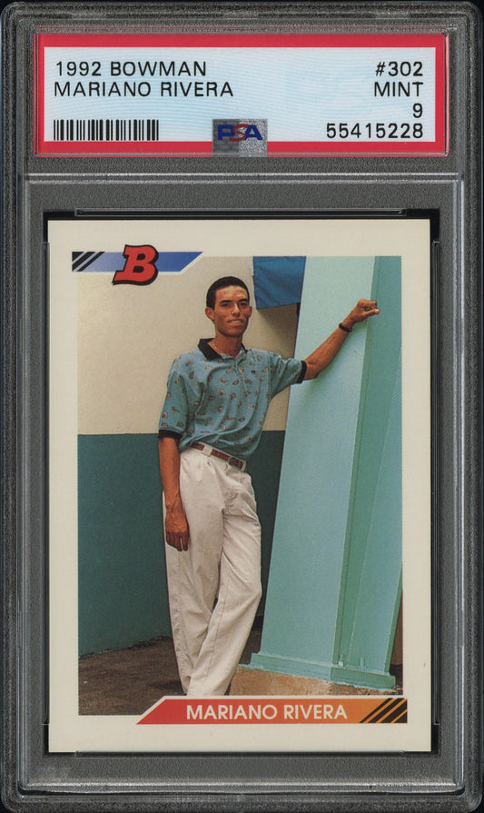 Mariano Rivera 1992 Bowman Rookie #302 PSA 9 Mint
