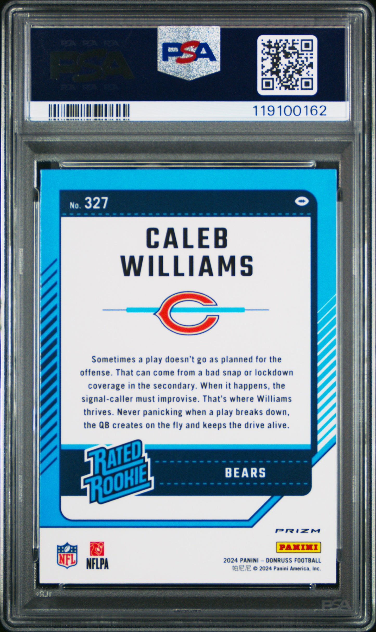 Caleb Williams 2024 Donruss Optic Pink Preview Holo PSA 10 Gem Mint