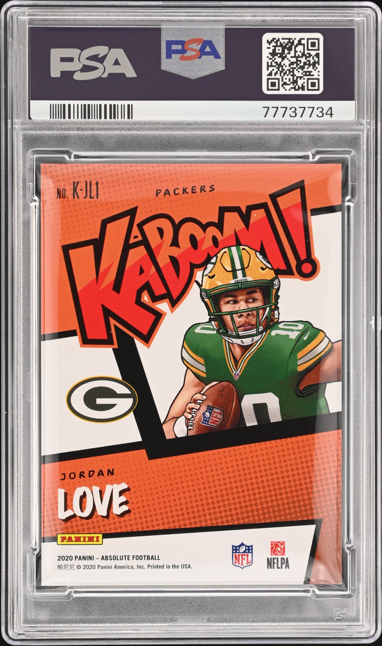 Jordan Love 2020 Panini Absolute Kaboom PSA 9 Mint 7734