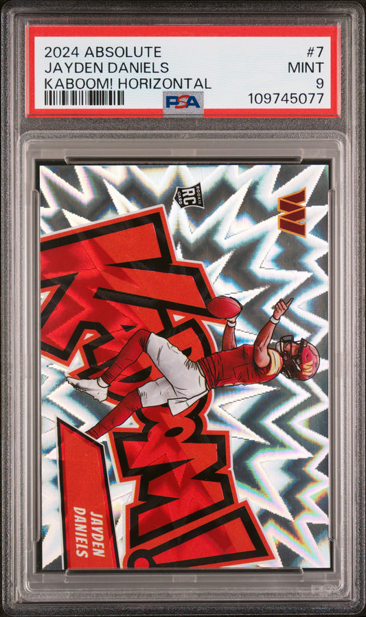 Jayden Daniels 2024 Panini Absolute Kaboom PSA 9 Mint