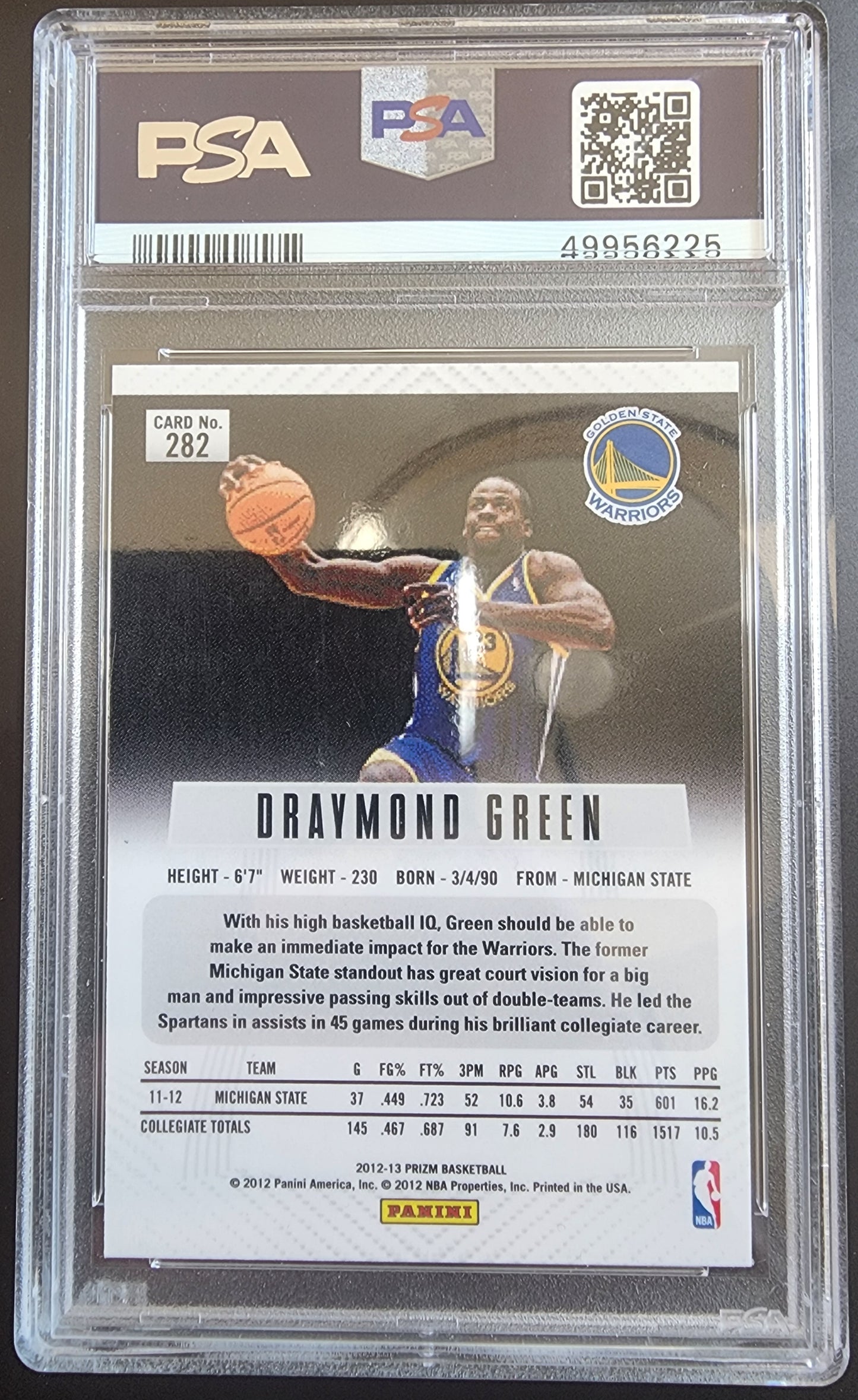 Draymond Green 2012 Panini Prizm #282 PSA 10 Gem Mint