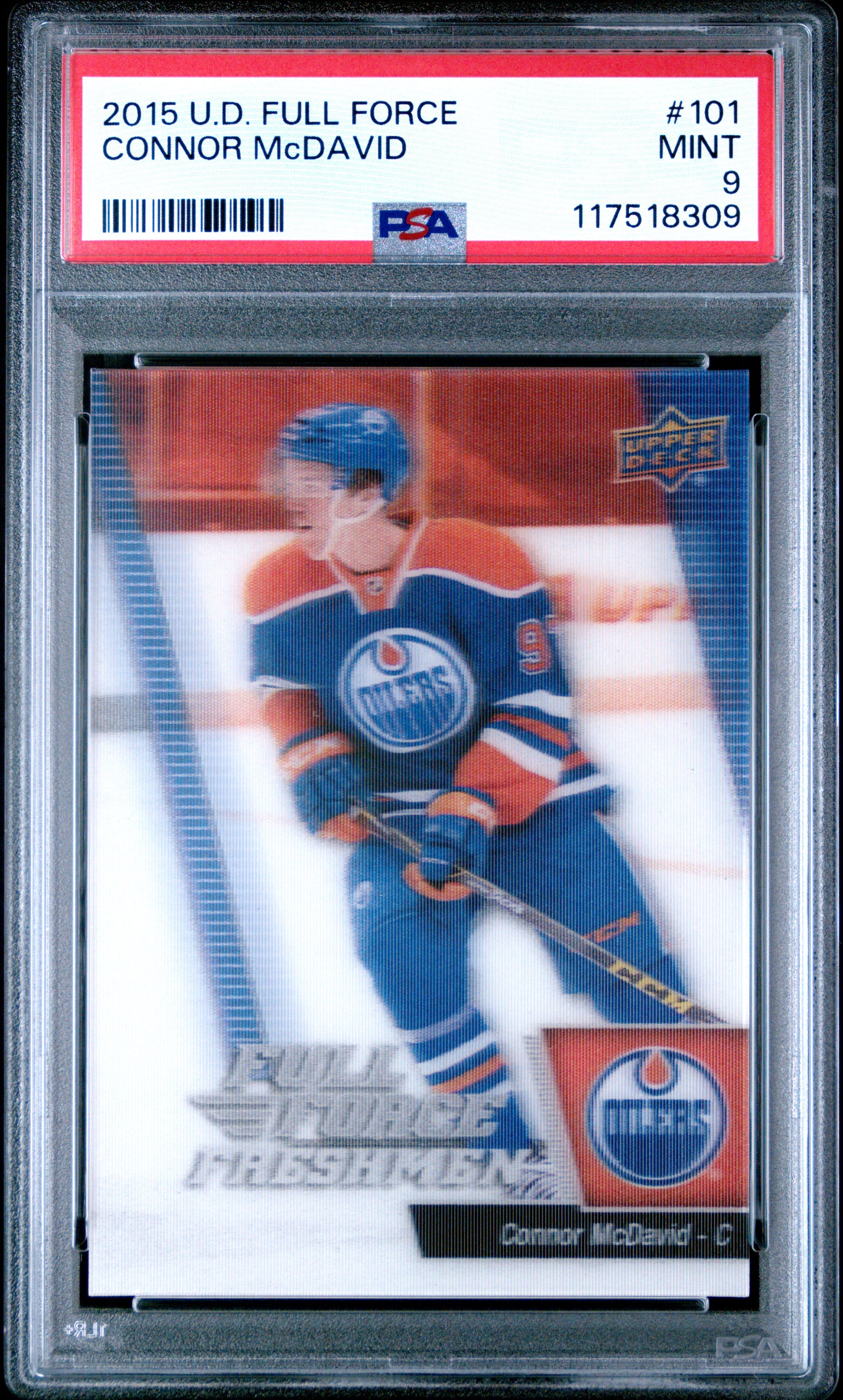 Connor McDavid 2015 Upper Deck Full Force Rookie #101 PSA 9 Mint 8309