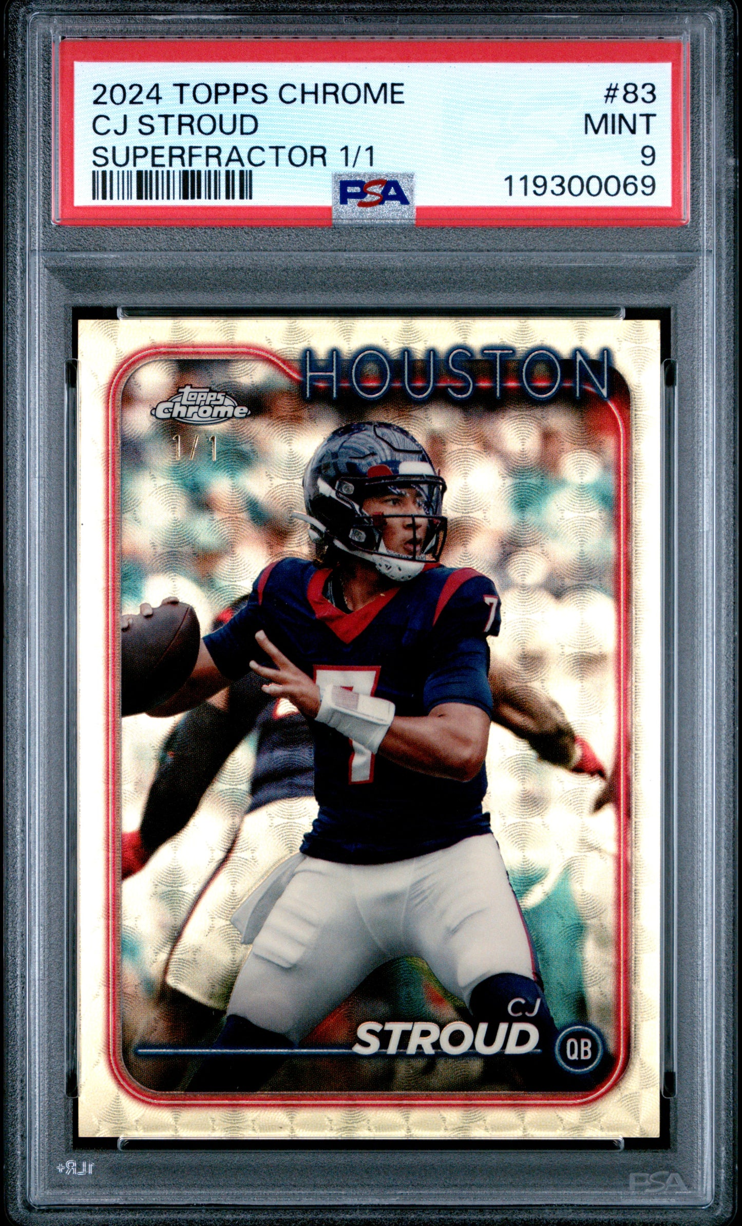 C.J. Stroud 2024 Topps Chrome #83 Superfractor #1/1 PSA 9 Mint