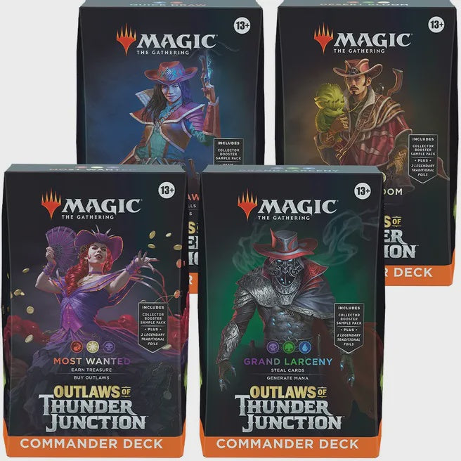 Magic The Gathering Outlaws of Thunder Junction Commander Deck - 4 Deck Set