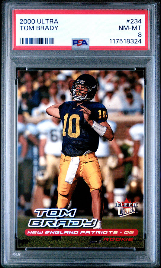 Tom Brady 2000 Fleer Ultra Rookie #234 PSA 8 Nm-Mint 8324