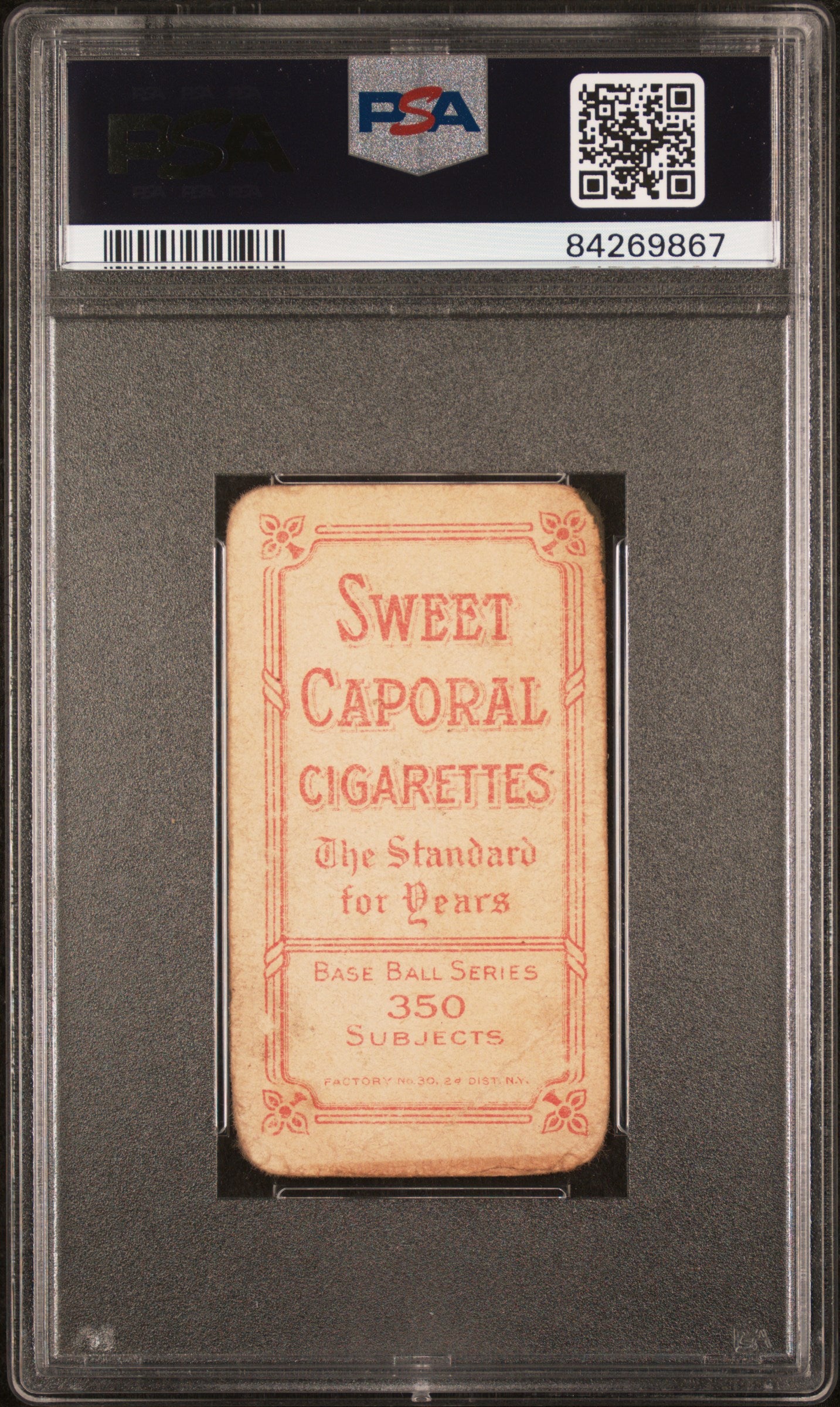 Chief Myers Meyers, 1909-11 T206 Sweet Caporal 350/30 Fielding PSA 1 Poor