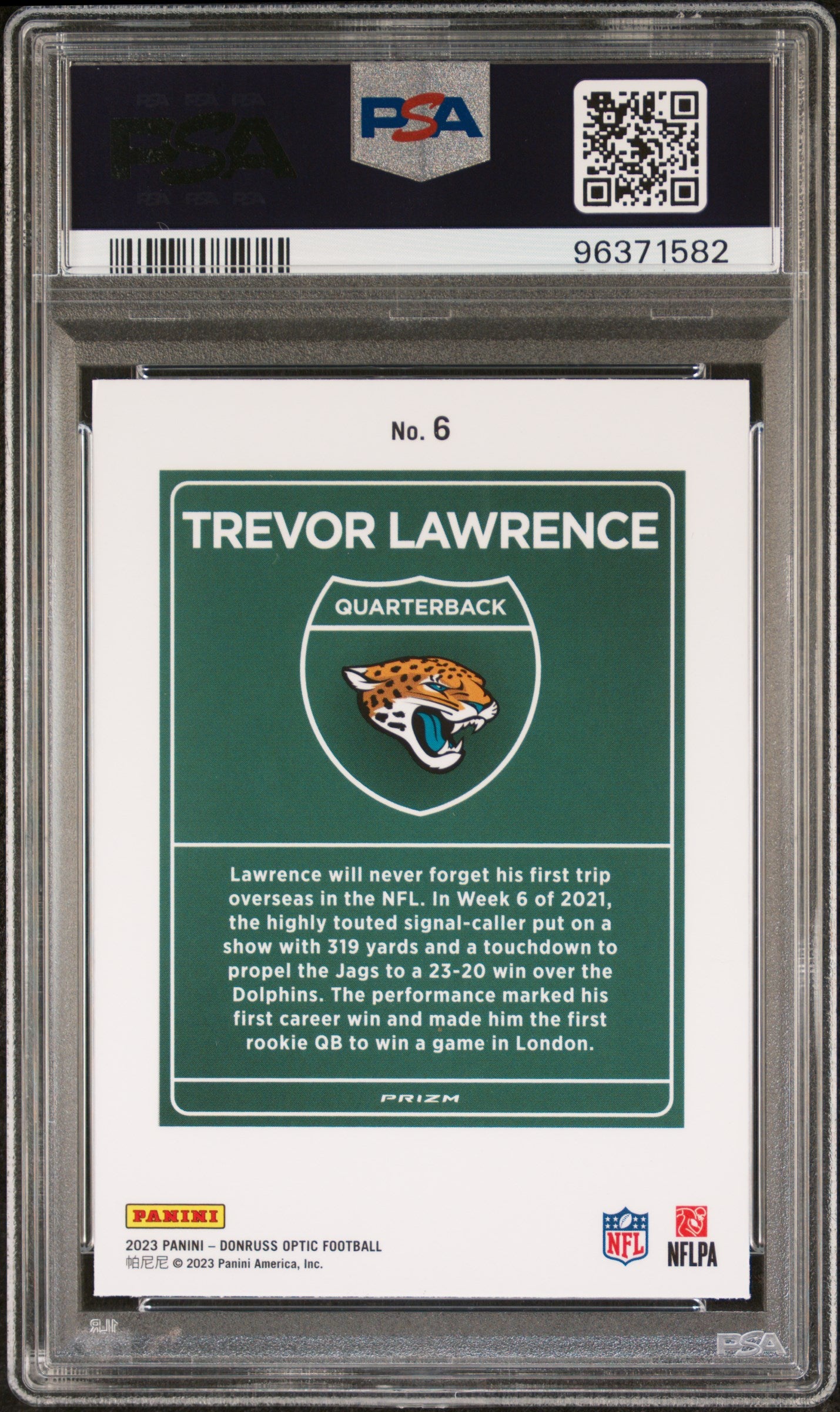 Trevor Lawrence 2023 Donruss Optic Downtown PSA 10 Gem Mint
