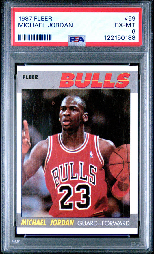 Michael Jordan 1987 Fleer #59 PSA 6 Ex-Mint 0188