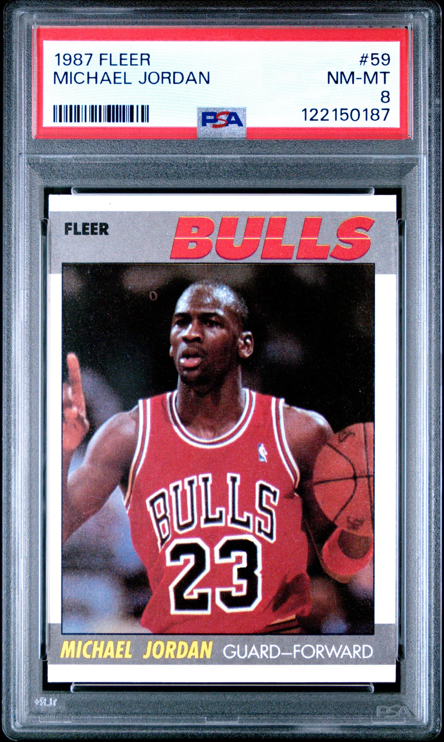 Michael Jordan 1987 Fleer #59 PSA 8 Nm-Mint 0187