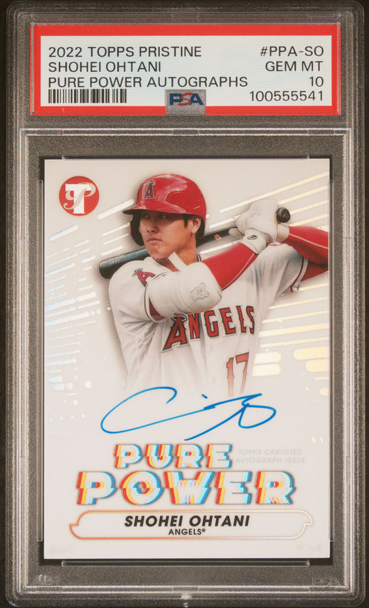 Shohei Ohtani 2022 Topps Pristine Pure Power Auto PSA 10 Gem Mint