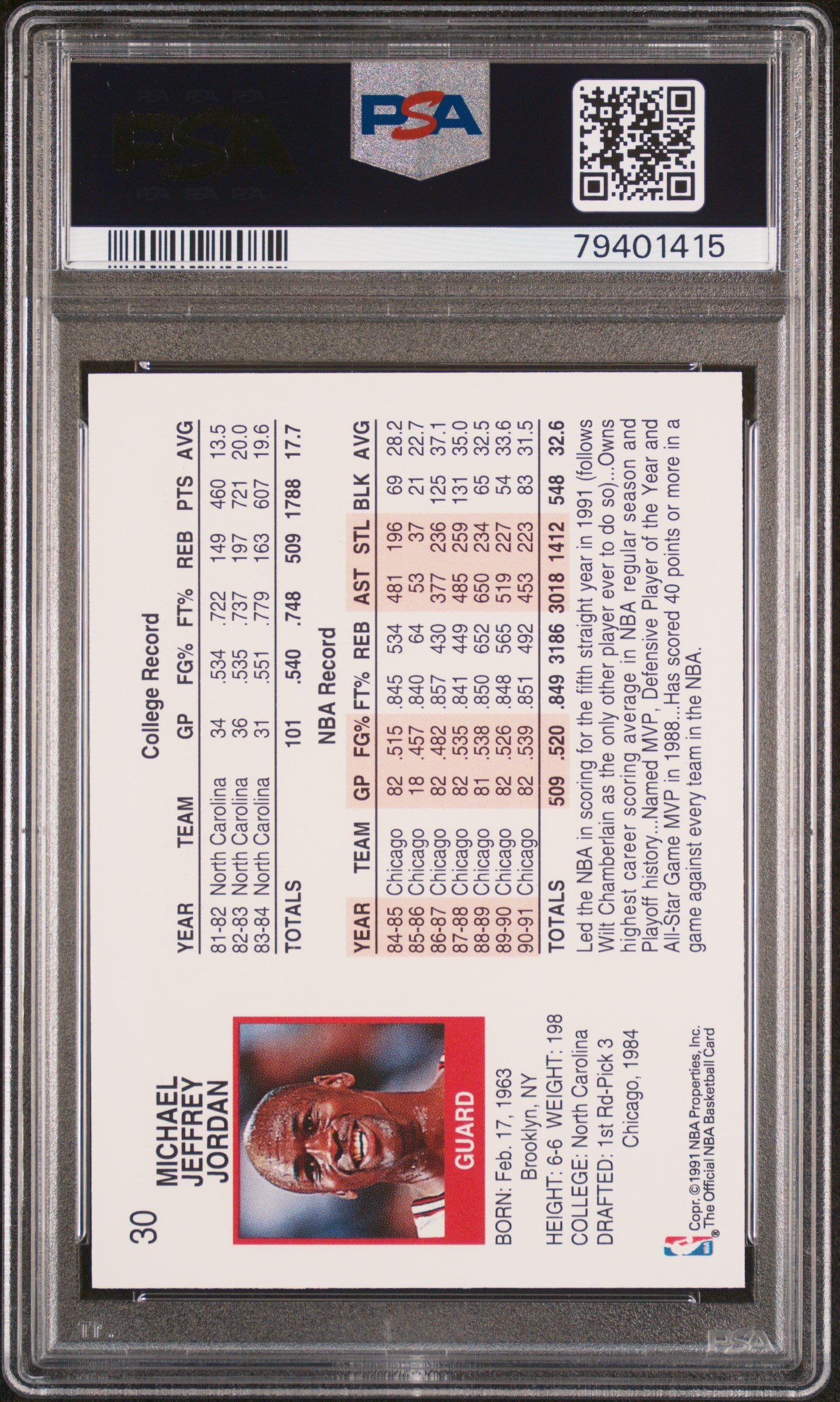 Michael Jordan 1991 Hoops #30 PSA 10 Gem Mint