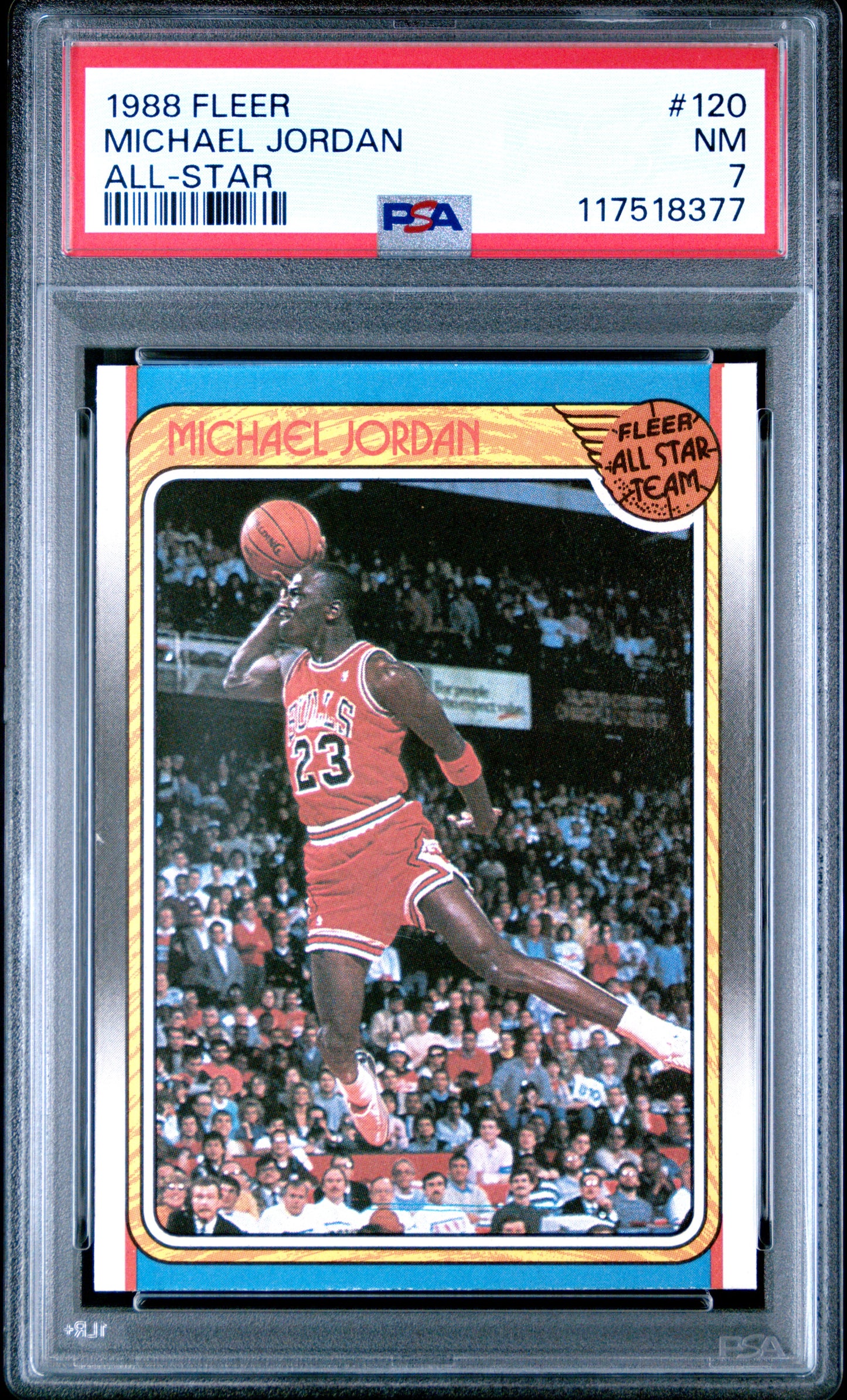 Michael Jordan 1988 Fleer All-Star #120 PSA 7 Near Mint 8377