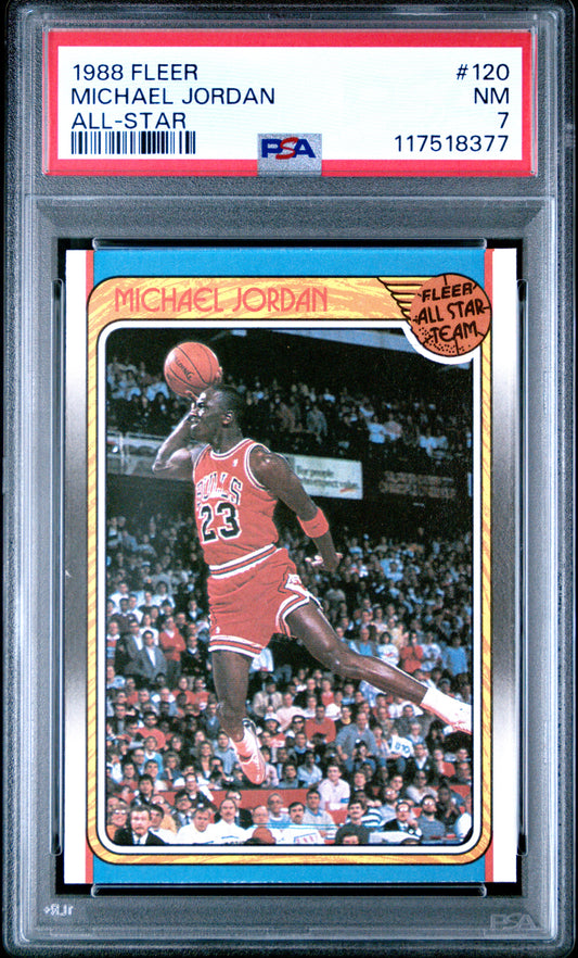 Michael Jordan 1988 Fleer All-Star #120 PSA 7 Near Mint 8377