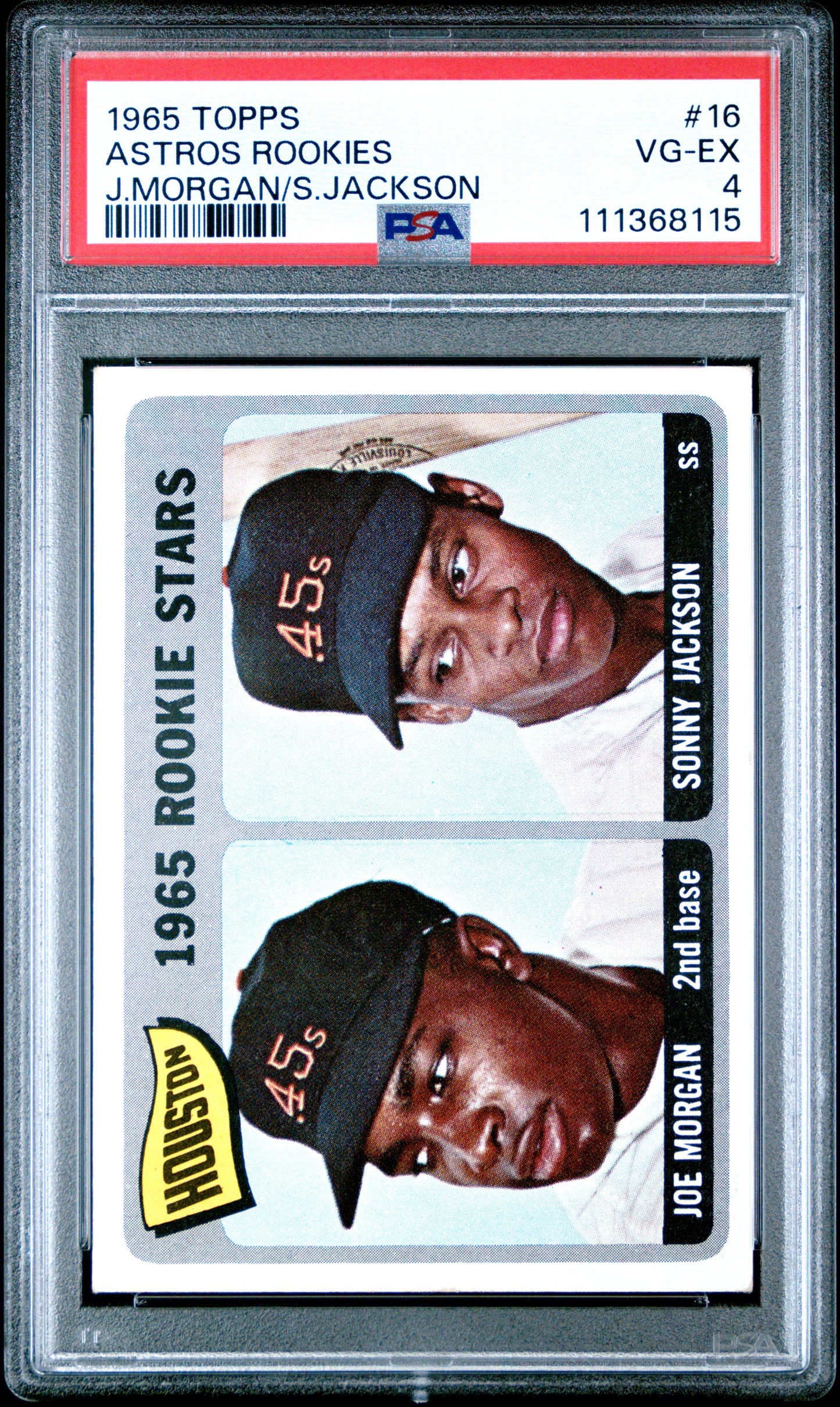 Joe Morgan 1965 Topps Rookie #16 PSA 4 Vg-Ex