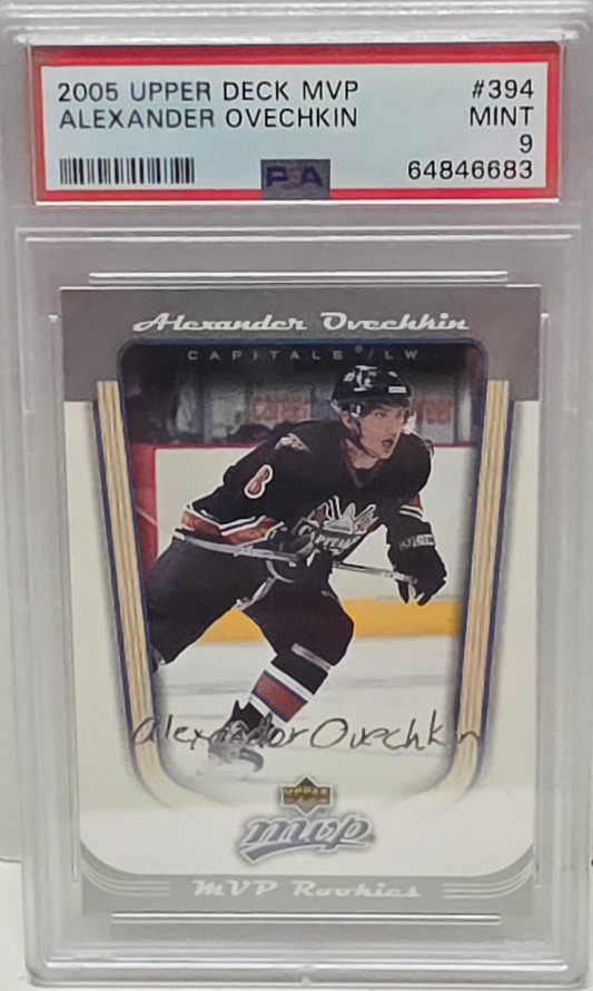 Alex Ovechkin 2005 Upper Deck MVP Rookie #394 PSA 9 Mint