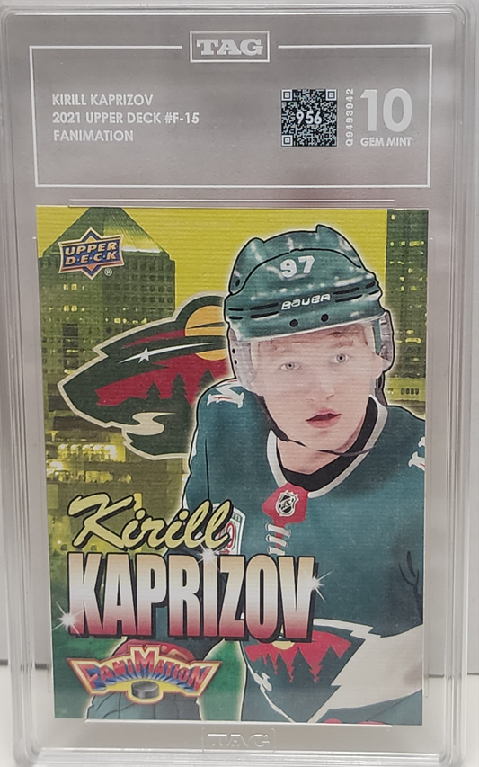 Kirill Kaprizov 2021 Upper Deck Fanmation TAG 10 Gem Mint
