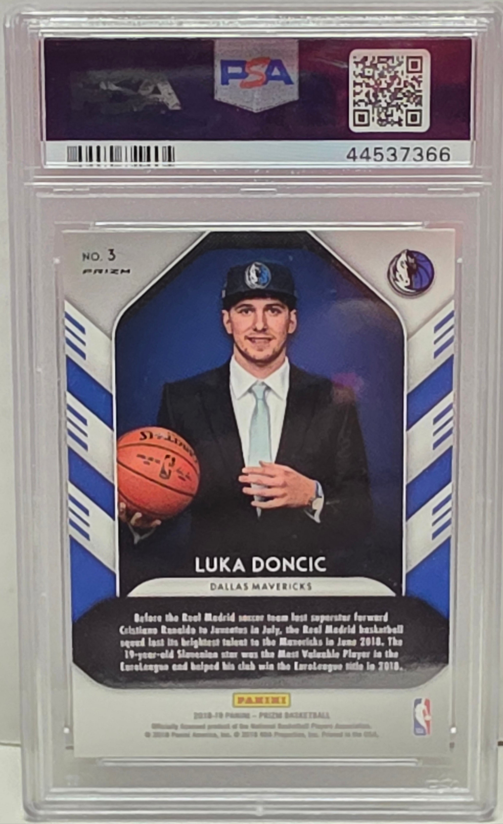 Luka Doncic 2018 Panini Prizm Luck of the Lottery Fast Break PSA 9 Mint