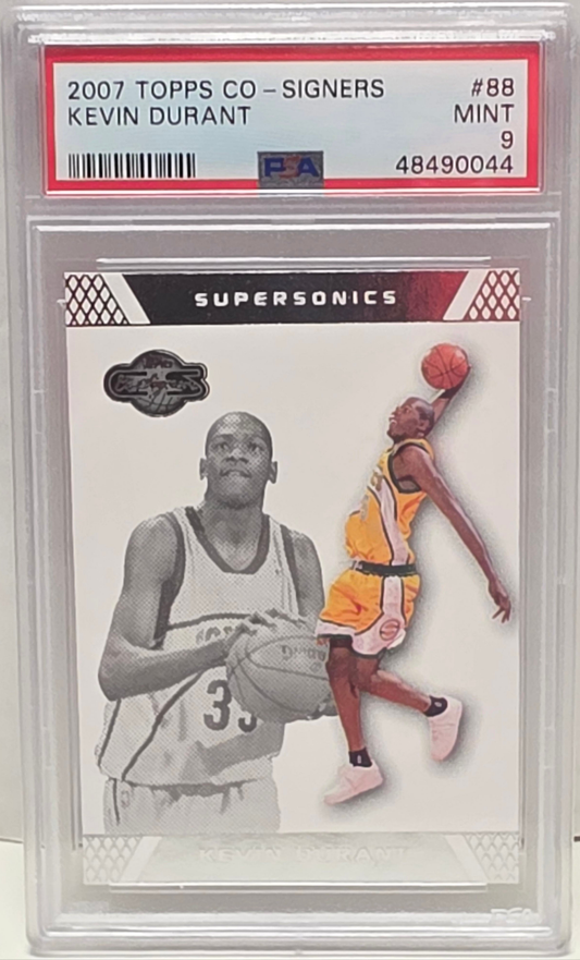 Kevin Durant 2007 Topps Co-Signers Rookie #88 #482/499 PSA 9 Mint