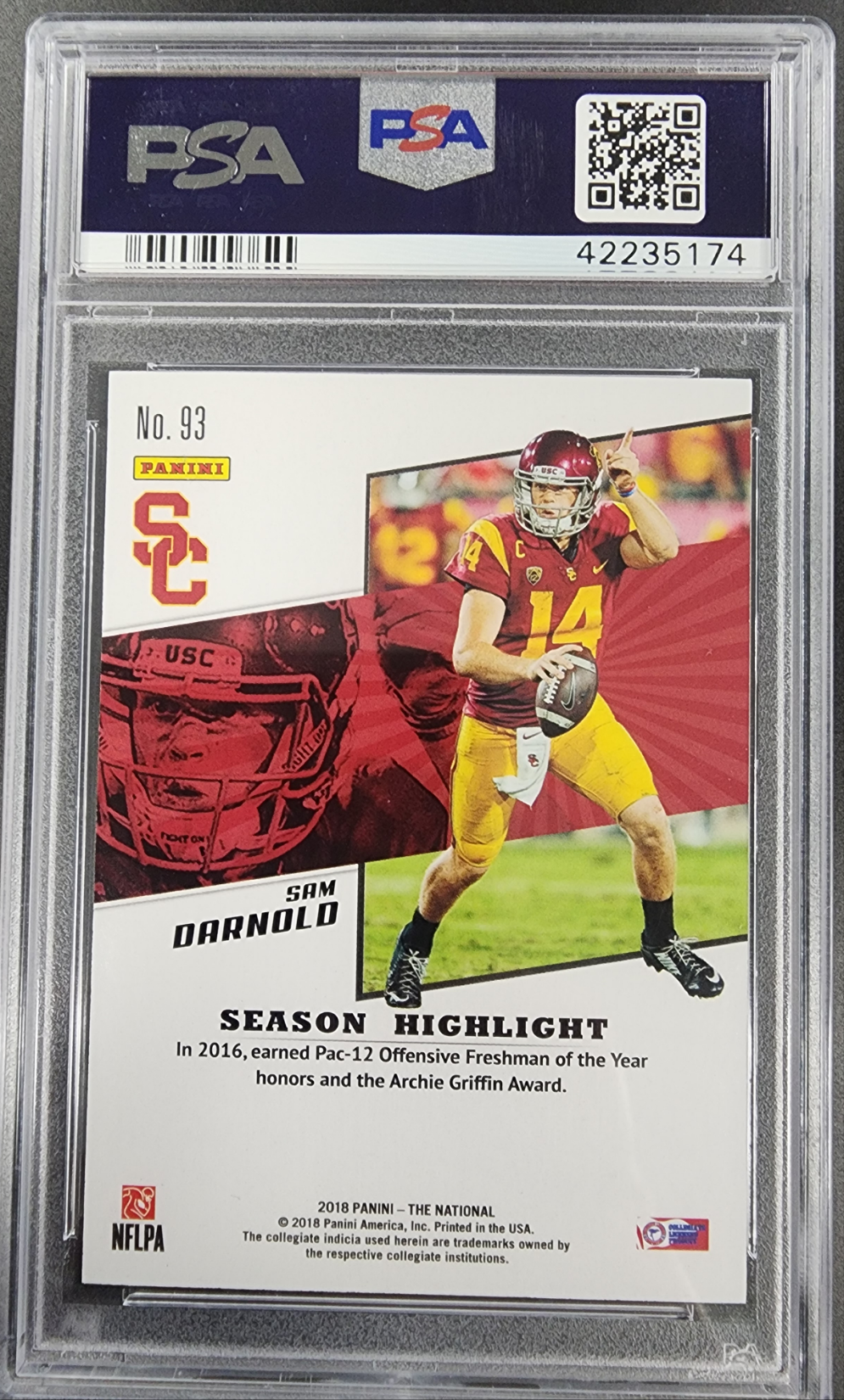 Sam Darnold 2018 Panini National Convention #93 Pyramids #4/10 PSA 10 Gem Mint