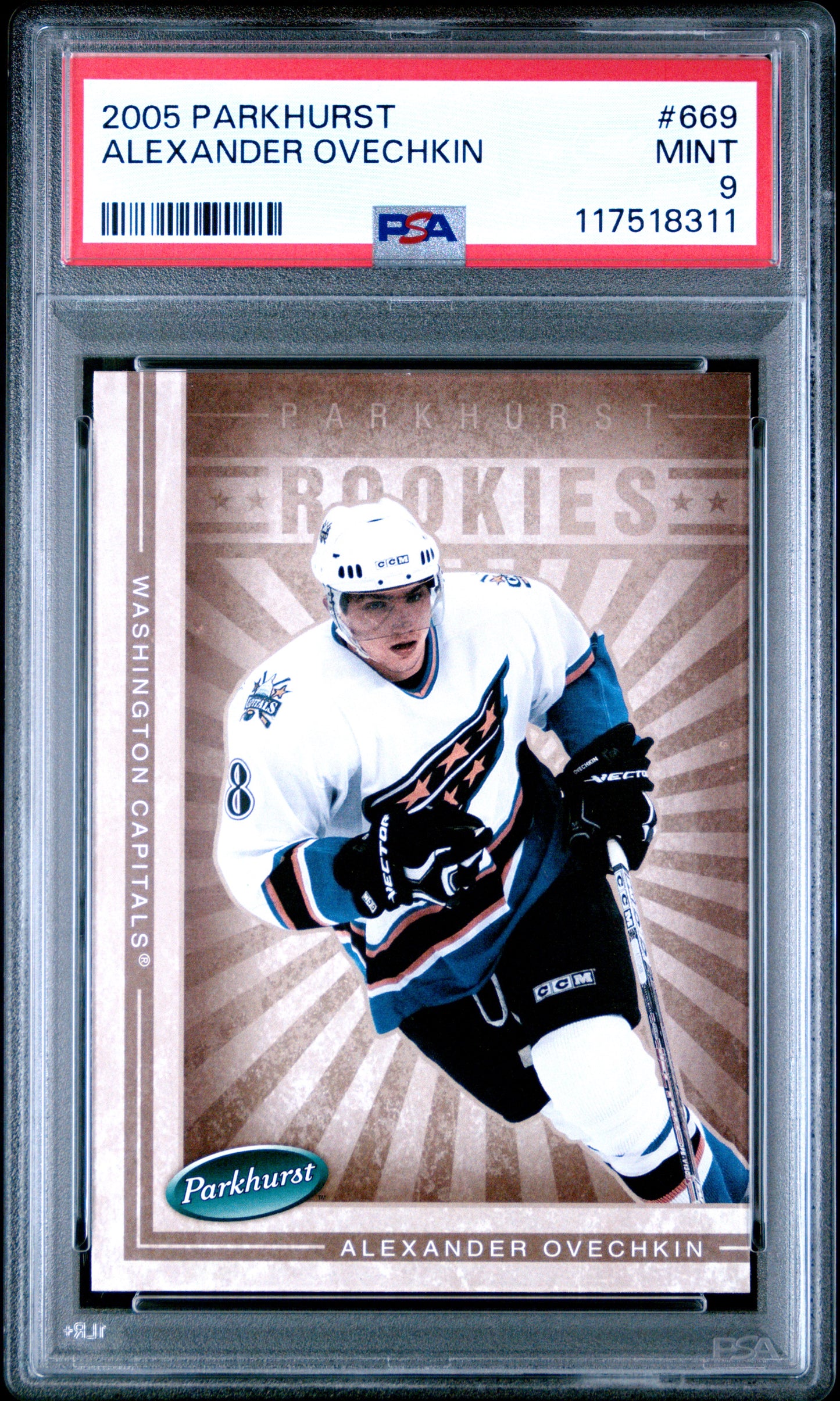 Alex Ovechkin 2005 Parkhurst Rookie #669 PSA 9 Mint 8311