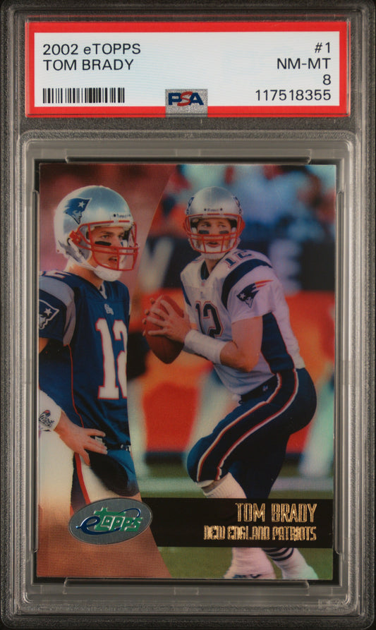 Tom Brady 2002 eTopps #1 PSA 8 Nm-Mint